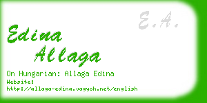 edina allaga business card